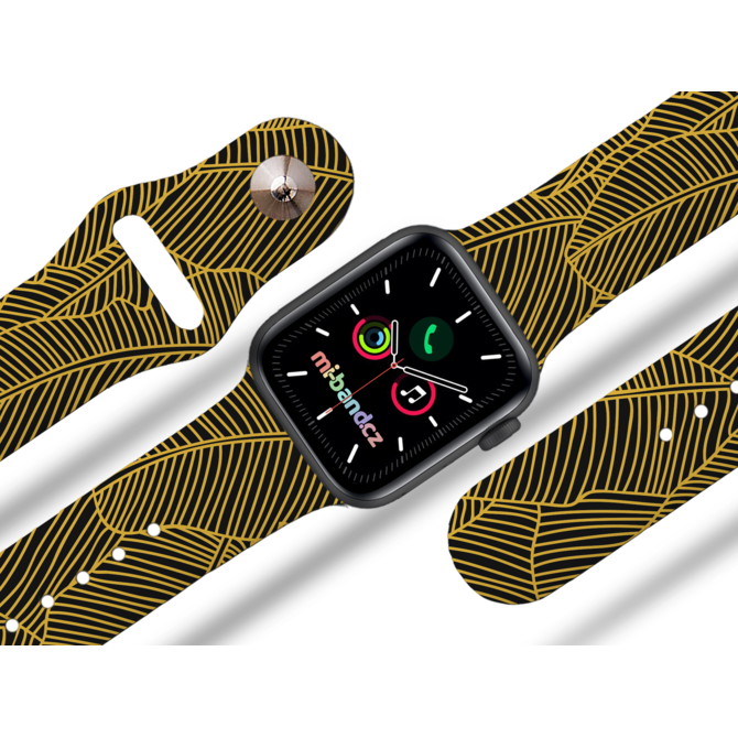 Apple watch řemínek Zlaté listy - 42/44/45mm