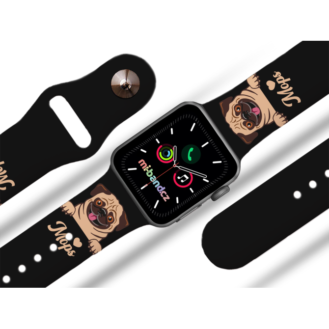 Apple watch řemínek Mopsík - 38/40/41mm