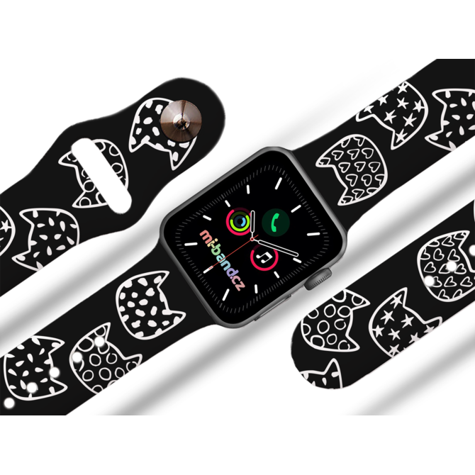 Apple watch řemínek Kočičí hlavy - 38/40/41mm, barva pásku černá