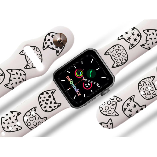 Apple watch řemínek Kočičí hlavy - 38/40/41mm, barva pásku bílá