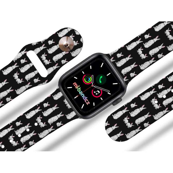 Apple watch řemínek Zajíci kam se podíváš - Černá - 38/40/41mm