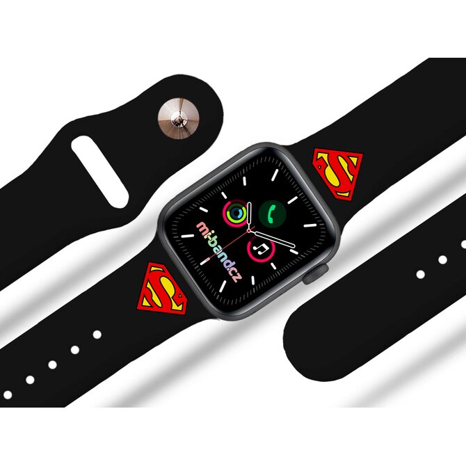 Apple watch řemínek Superman - Logo - 42/44/45mm, barva pásku černá