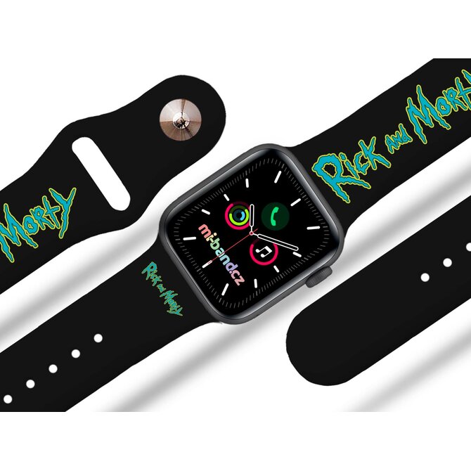 Apple watch řemínek Rick and Morty - Logo 2 - 42/44/45mm, barva pásku černá