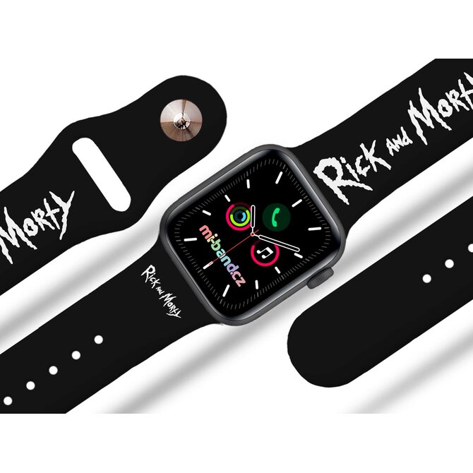 Apple watch řemínek Rick and Morty - Logo - 42/44/45mm, barva pásku černá