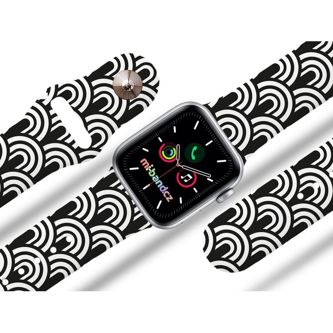 Apple watch řemínek Půlkroužky - Bílá - 38/40/41mm