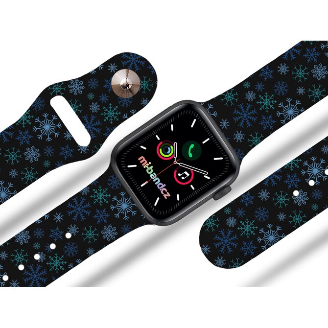 Apple watch řemínek Vločky - Černá - 38/40/41mm