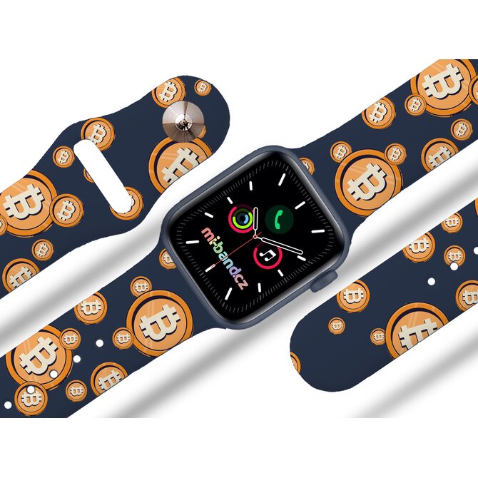 Apple watch řemínek Bitcoin - Modrá - 42/44/45mm