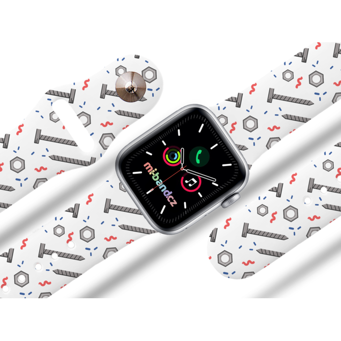 Apple watch řemínek Šrouby - Bílá - 42/44/45mm