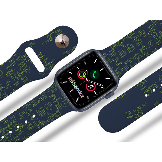 Apple watch řemínek Matrix bitcoin - Modrá - 38/40/41mm