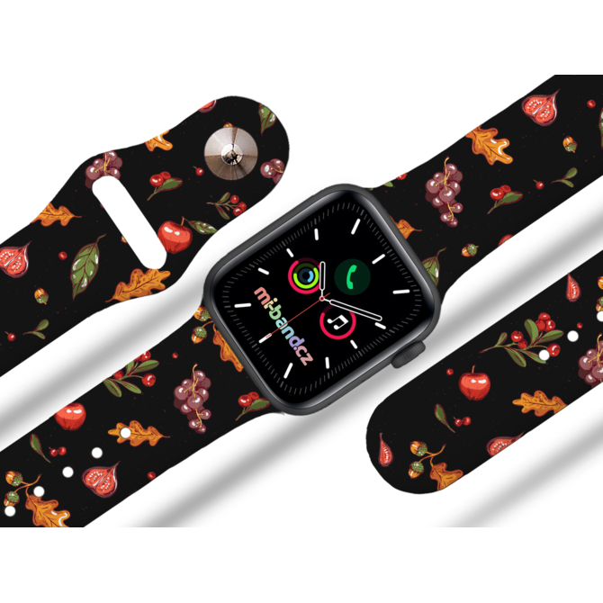 Apple watch řemínek Podzimní nadílka - Černá - 42/44/45mm