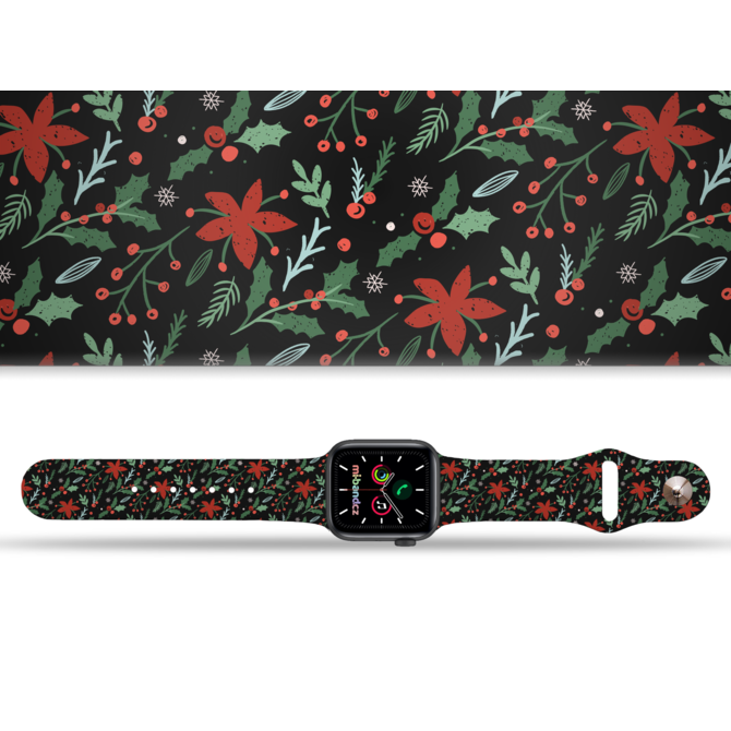 Apple watch řemínek Vánoční hvězda - 38/40/41mm, barva pásku černá