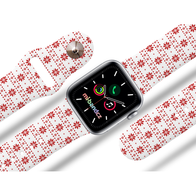 Apple watch řemínek Malované vločky - 42/44/45mm