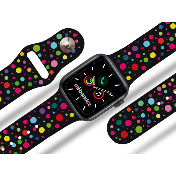 Apple watch řemínek Puntíky - Černá - 38/40/41mm