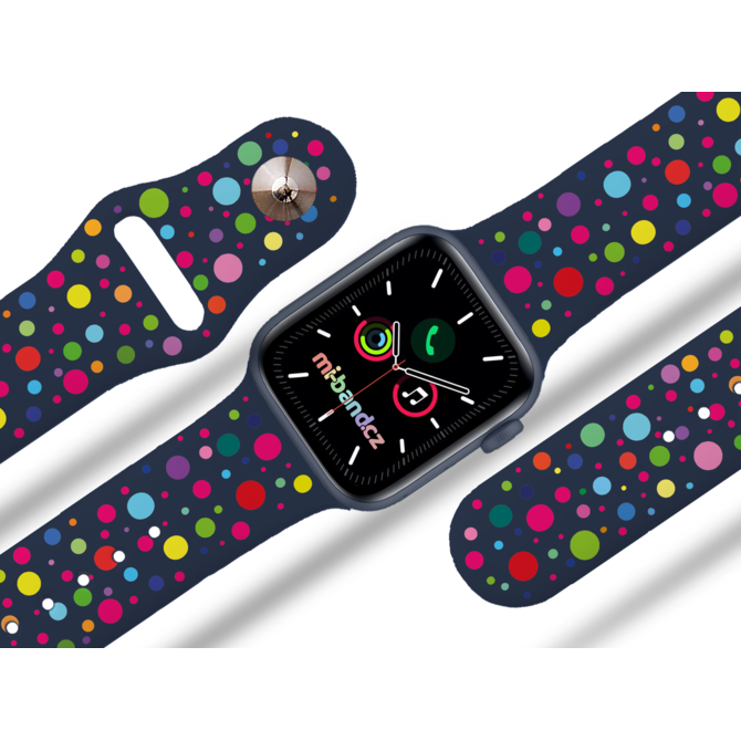 Apple watch řemínek Puntíky - Modrá - 42/44/45mm