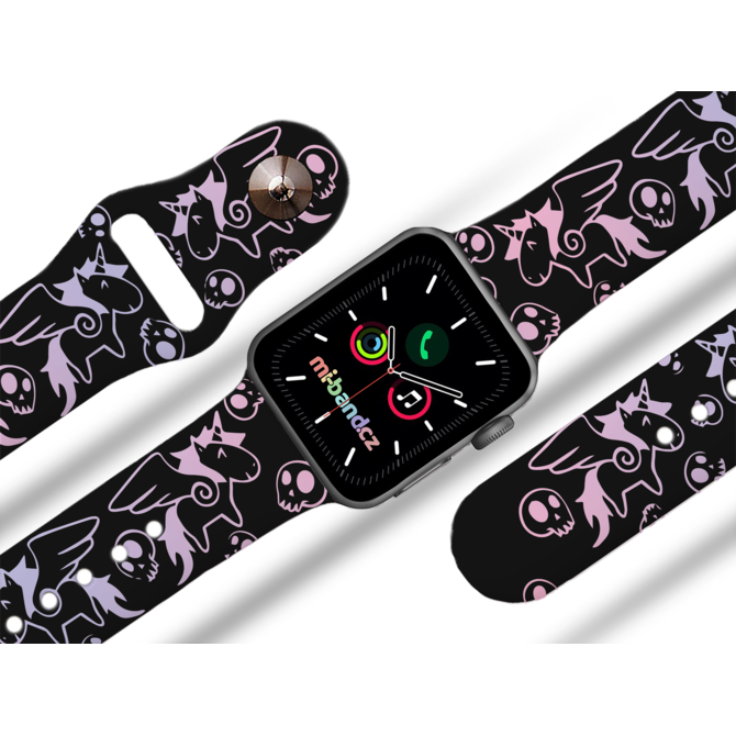 Apple watch řemínek Unicorn pink - Černá - 38/40/41mm