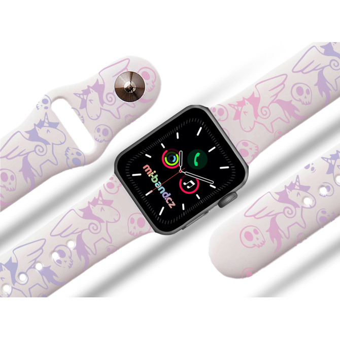 Apple watch řemínek Unicorn pink - Bílá - 38/40/41mm