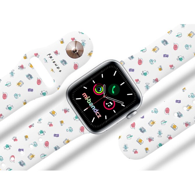 Apple watch řemínek Friends 7 - 38/40/41mm, barva pásku bílá