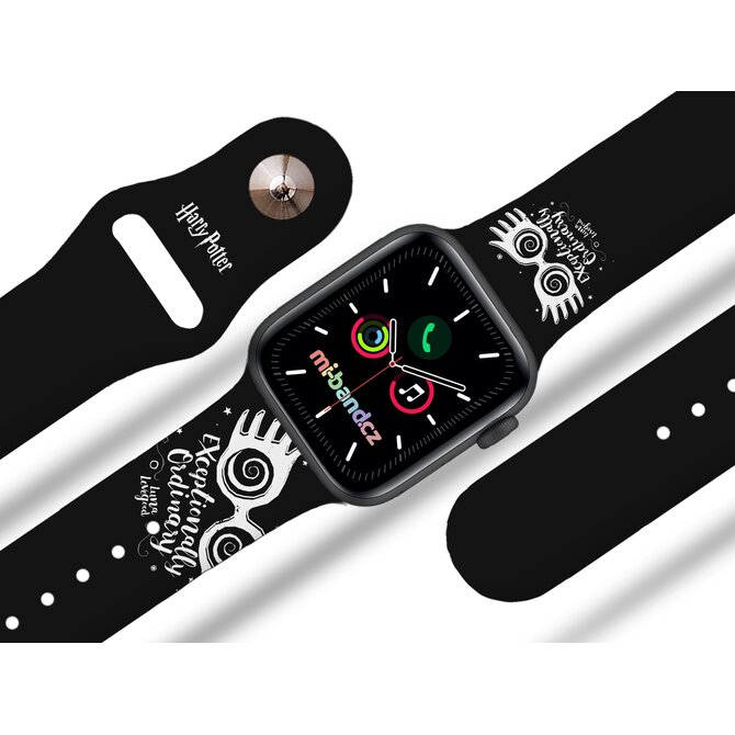 Apple watch řemínek Harry Potter - Luna Lovegood - Neobyčejně obyčejně - 38/40/41 mm, barva pásku černá