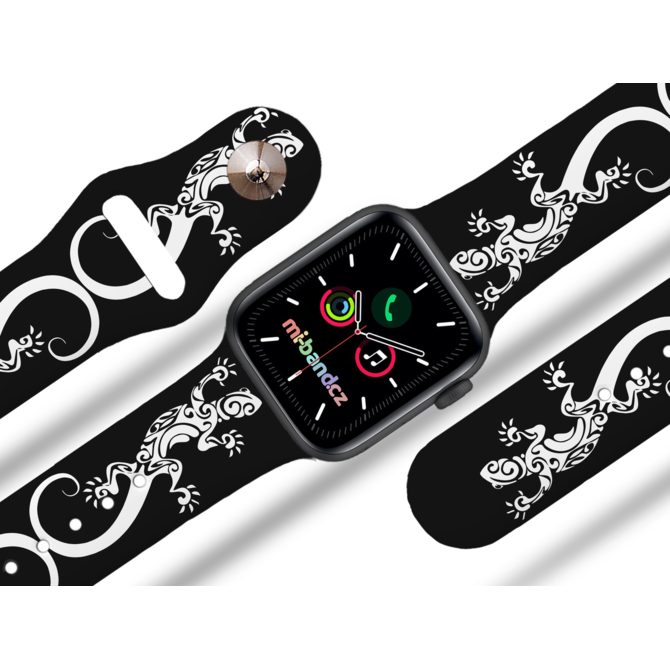 Apple watch řemínek Ještěrky - Černá - 42/44/45mm