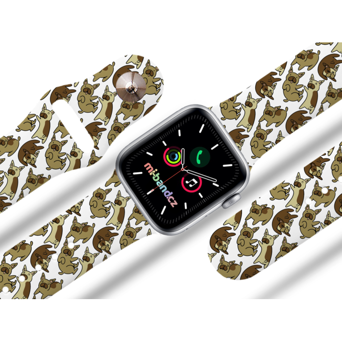 Apple watch řemínek Buldoci - Bílá - 42/44/45mm