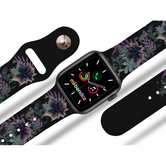 Apple watch řemínek Vodova kytka - 38/40/41mm, barva pásku černá