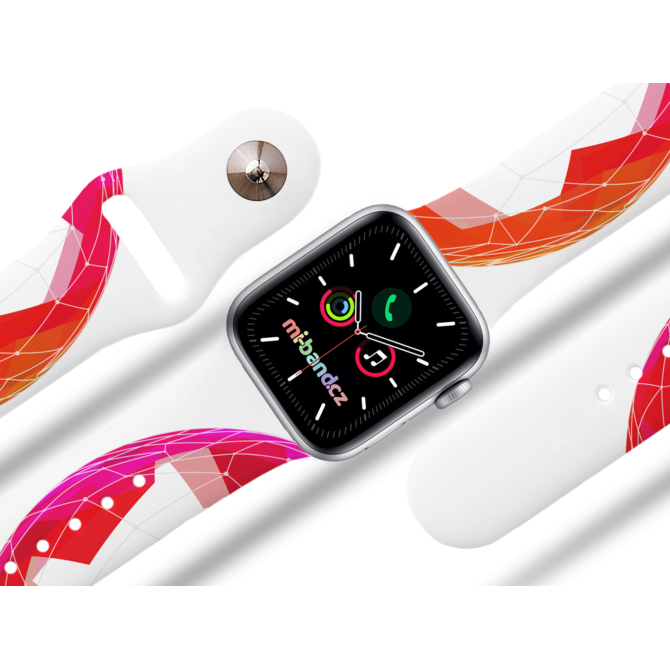 Apple watch řemínek Růžová planetka - Bílá - 38/40/41mm