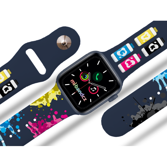 Apple watch řemínek Cákance barev - Modrá - 38/40/41mm