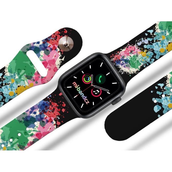 Apple watch řemínek Jelen v abstrakci - Černá - 38/40/41mm