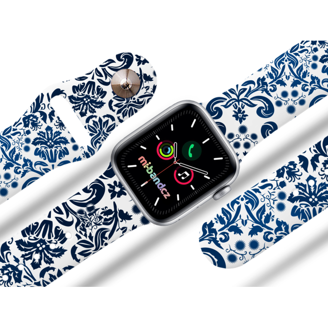 Apple watch řemínek Modré květiny - 38/40/41mm