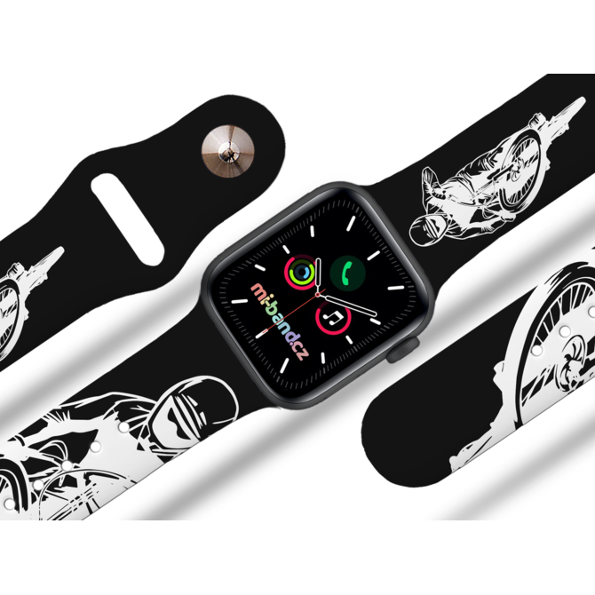 Apple watch řemínek MTB sjezdy - 38/40/41mm, barva pásku černá