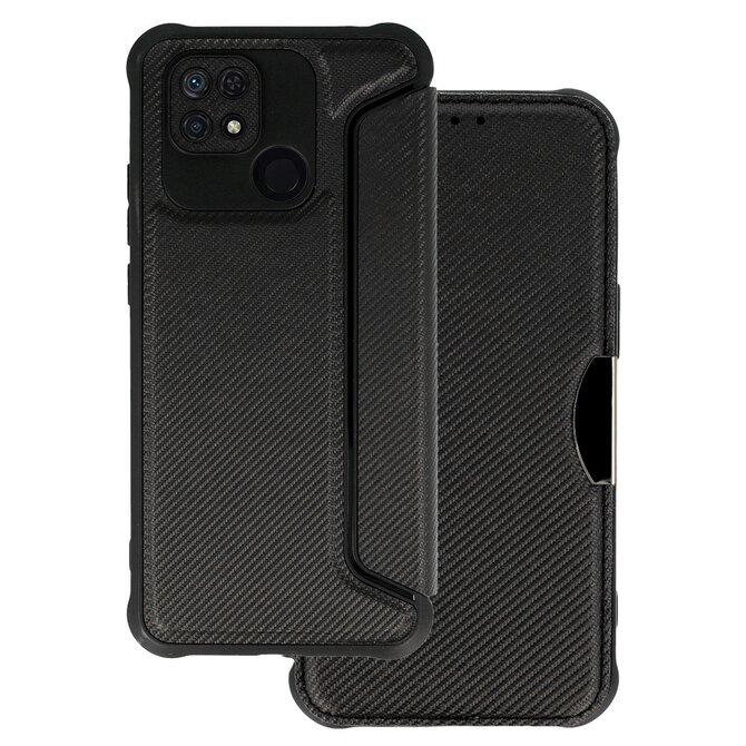 Razor Carbon Book Case for Xiaomi Redmi 12C/11A , barva černá