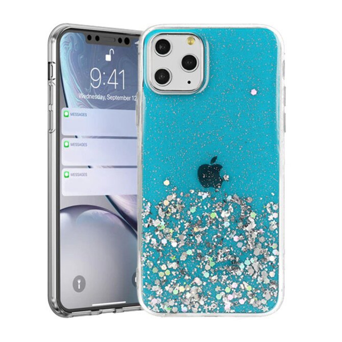 Kryt třpytivý Brilliant pro Iphone 13 Pro Blue