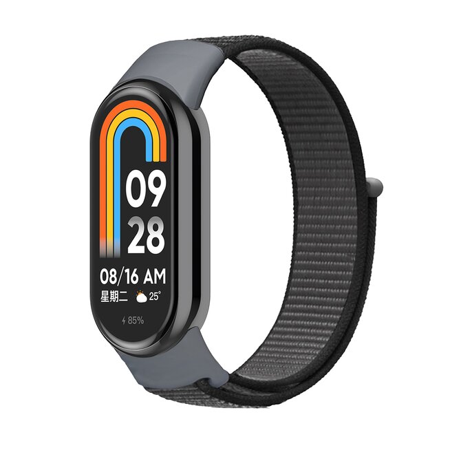 Náhradní náramek SportNylon Mi band 8 - Šedo-Stříbrná -