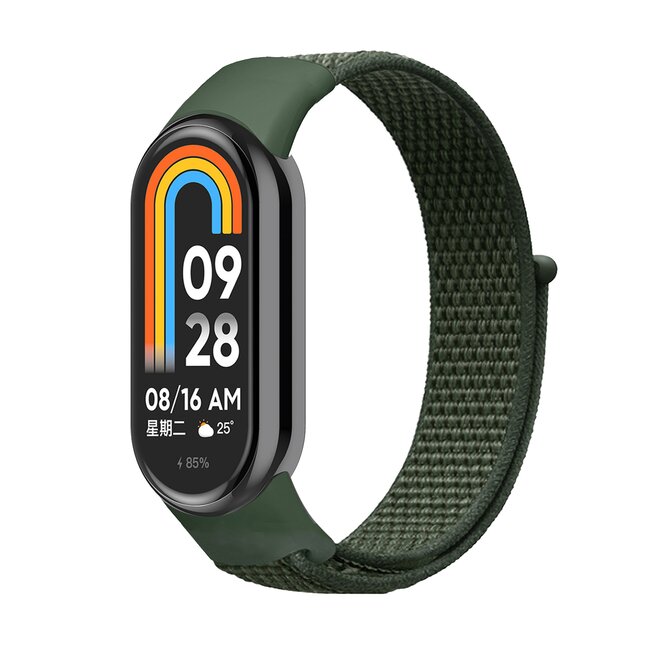 Náhradní náramek SportNylon Mi band 8 - Khaki Zelená -