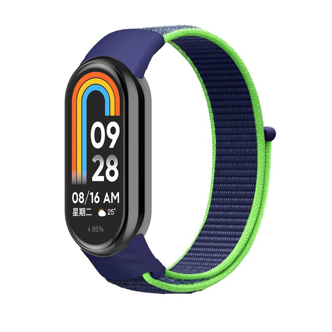 Náhradní náramek SportNylon Mi band 8 - TmavěModro-Zelená -