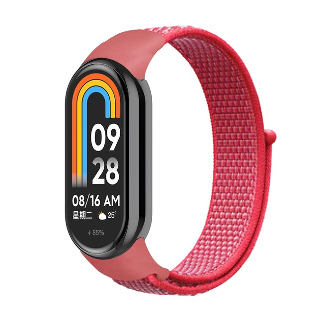 Náhradní náramek SportNylon Mi band 8 - Červeno-Oranžová -