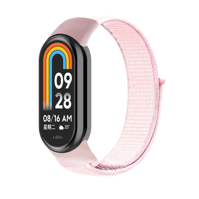 Náhradní náramek SportNylon Mi band 8 - Světle Růžová -