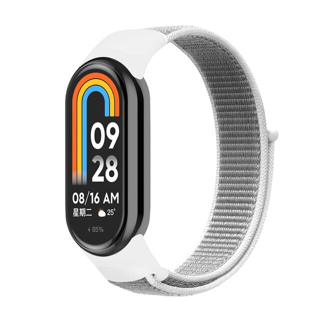 Náhradní náramek SportNylon Mi band 8 - Bílo-Šedá -