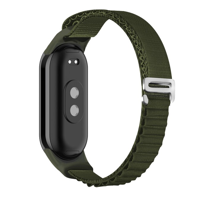 Náhradní náramek SportNylon se sponou Mi band 8 - Khaki Zelená -