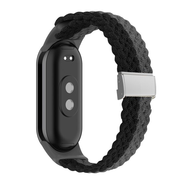 Pletený náramek Mi Band 8 - Černo-Šedá -