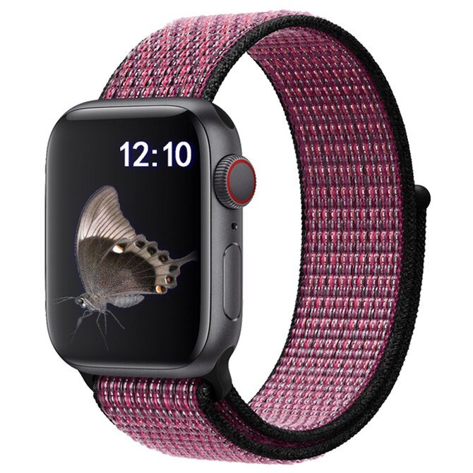 Nylonový řemínek pro Apple Watch 38/40/41mm - Růžovo-Černá - -