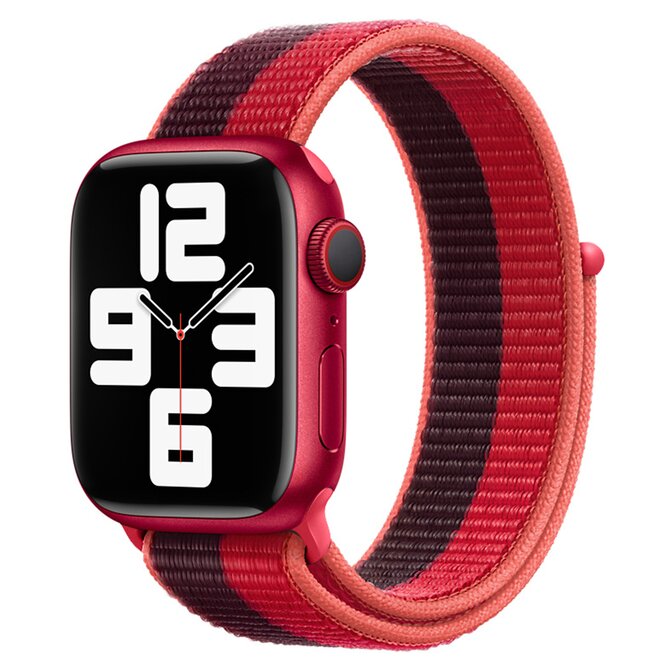 Nylonový řemínek pro Apple Watch 38/40/41mm - Červeno-Černá - -