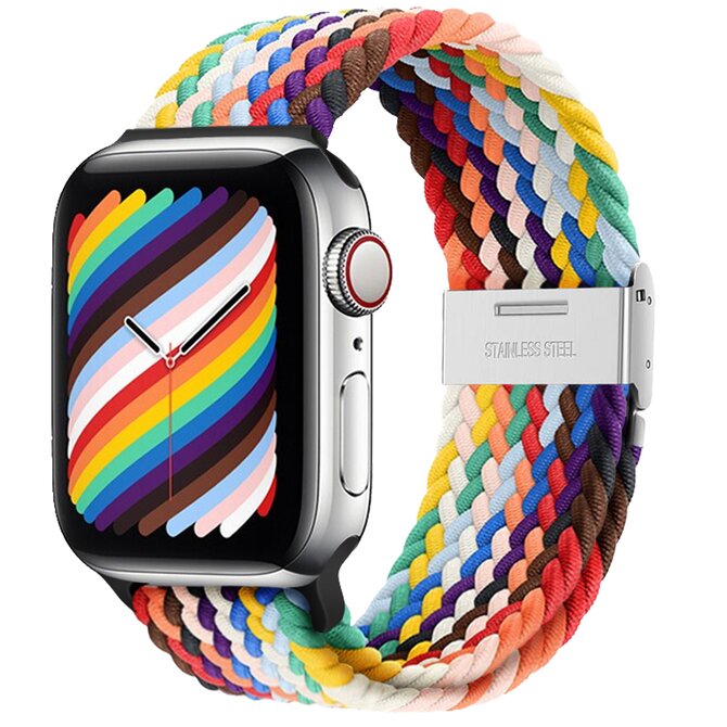 Pletený řemínek pro Apple Watch 38/40/41mm - Duhový - -