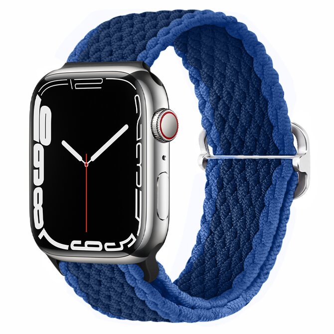 Pletený řemínek se sponou pro Apple Watch 42/44/45/49mm - Modrý - -