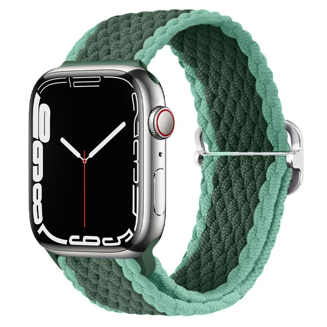 Pletený řemínek se sponou pro Apple Watch 38/40/41mm - Tyrkysovo-zelený - -