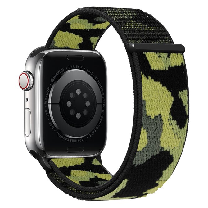 Nylonový řemínek kamufláž pro Apple Watch 38/40/41mm - Žlutá kamufláž - -