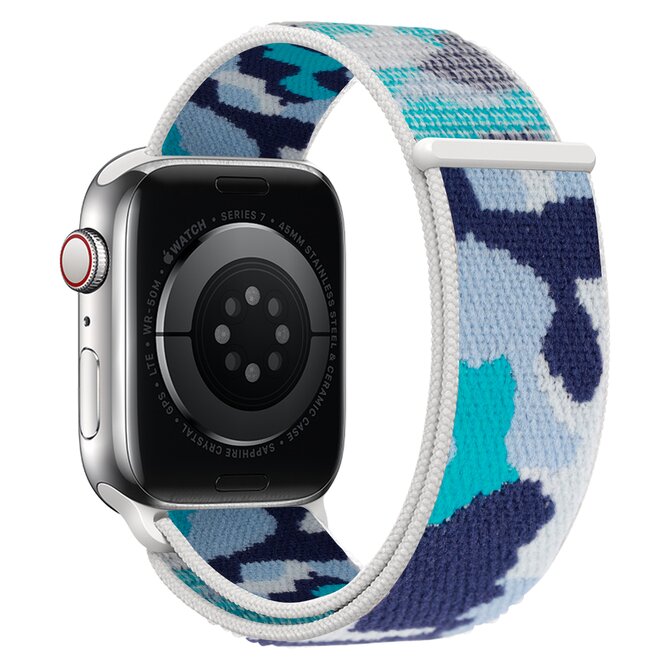 Nylonový řemínek kamufláž pro Apple Watch 38/40/41mm - Modrá Kamufláž - -