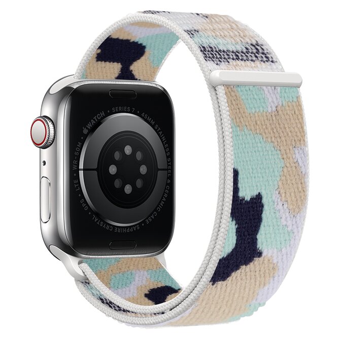 Nylonový řemínek kamufláž pro Apple Watch 38/40/41mm - Béžová kamufláž - -