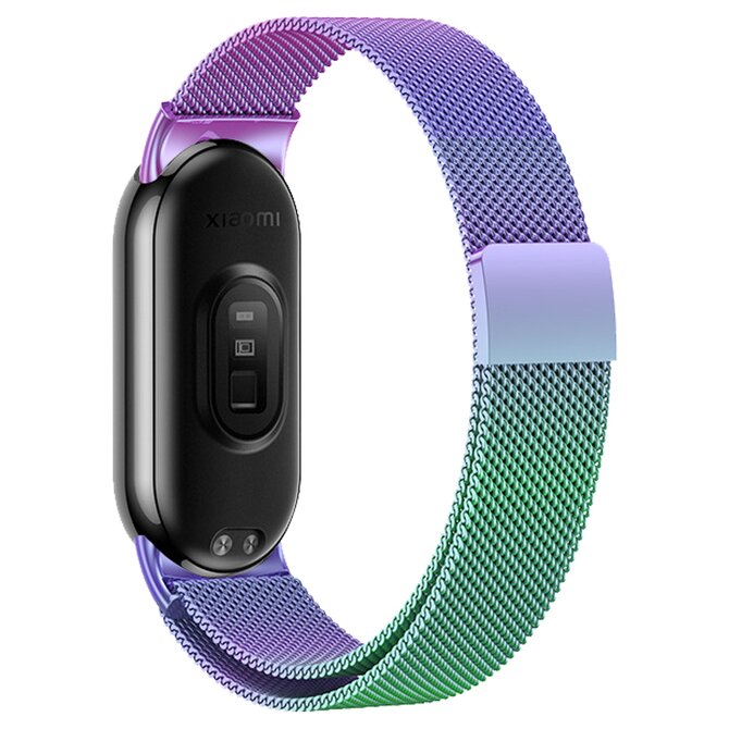 Milánský tah magnetické zapínání Mi Band 8 - Duhová -