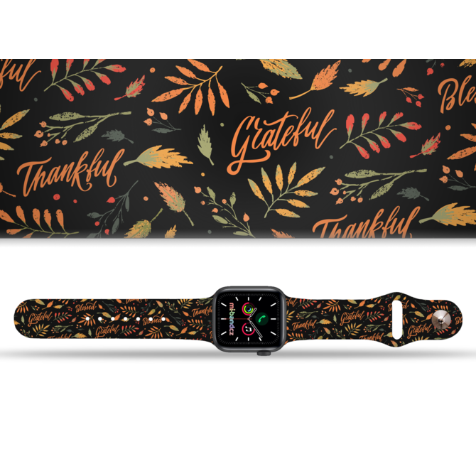 Apple watch řemínek Díkuvzdání - 38/40/41mm, barva pásku černá